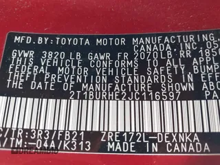 2018 Toyota Corolla L z VIN 2T1BURHE2JC116597, wystawiony jako IAAI lot #42033903 z przebiegiem 188 773 mil mil oraz . Historia ofert i sprzedaży dostępna na DreamBid. Obrazek 9.