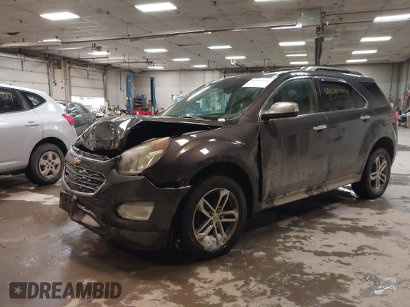 2016 Chevrolet Equinox LTZ with VIN 2GNFLGE35G6120379, listed as a IAAI auction lot 41595354 with 112,413 mi miles. Bid and sale history available at carsss.com. Image 2.