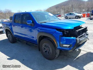 2025 Nissan Frontier PRO-4X with VIN 1N6ED1EK0SN614348, listed as a IAAI auction lot 41826627 with 6,931 mi miles. Bid and sale history available at carsss.com. Image 1.