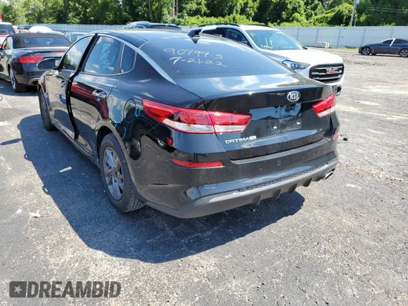 2019 Kia Optima LX with VIN 5XXGT4L32KG358253, listed as a Copart auction lot 55315812 with 40,421 mi miles and Salvage Title. Bid and sale history available at carsss.com. Image 3.