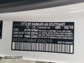 2015 Mercedes-Benz B Electric Drive with VIN WDDVP9AB4FJ006219, listed as a Copart auction lot 78636524 with 90,159 mi miles and Clean Title. Bid and sale history available at DreamBid. Image 13.