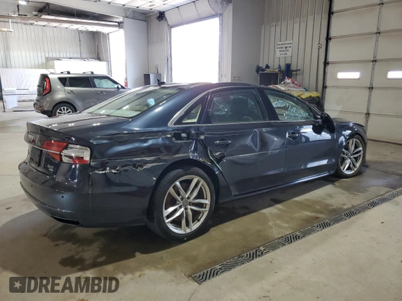 2016 Audi A8 Sport с VIN WAU43AFDXGN004897, выставлен на аукционе Copart как лот 63614425 с пробегом Не указан миль и Списание • Salvage title. История ставок и продаж доступна на DreamBid. Изображение 3.