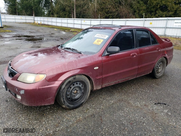 2003 Mazda Protege DX with VIN JM1BJ226231137913, listed as a Copart auction lot 44426935 with 237,221 mi miles and Salvage Title. Bid and sale history available at carsss.com. Image 1.