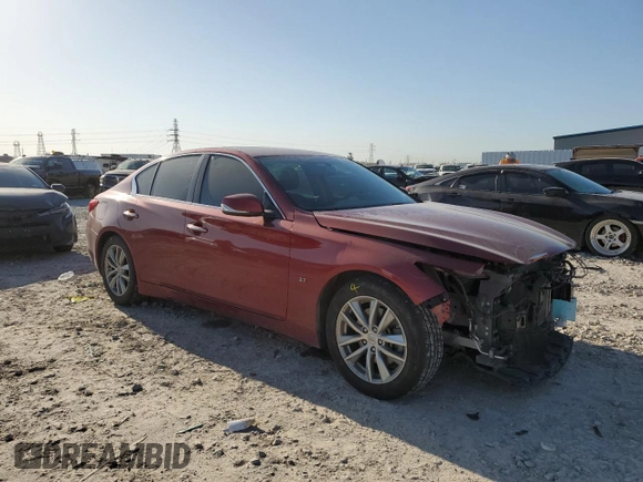 2015 Infiniti Q50 Premium with VIN JN1BV7AP1FM356654, listed as a Copart auction lot 51556495 with 136,867 mi miles and Salvage Title. Bid and sale history available at carsss.com. Image 4.
