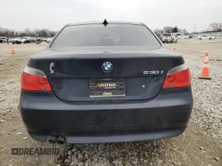 2006 BMW 5 Series 530i with VIN WBANE73586CM43086, listed as a Copart auction lot 48191405 with 201,870 mi miles and Salvage Title. Bid and sale history available at carsss.com. Image 6.