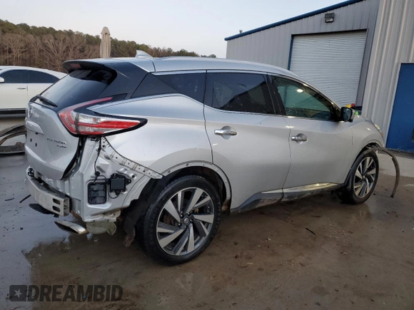2017 Nissan Murano SL with VIN 5N1AZ2MHXHN124602, listed as a Copart auction lot 45044375 with 160,176 mi miles and Clean Title. Bid and sale history available at DreamBid. Image 3.