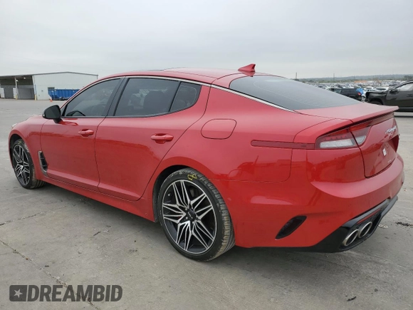 2022 Kia Stinger GT1 with VIN KNAE45LC0N6113591, listed as a Copart auction lot 79040614 with 27,840 mi miles and Salvage Title. Bid and sale history available at DreamBid. Image 2.