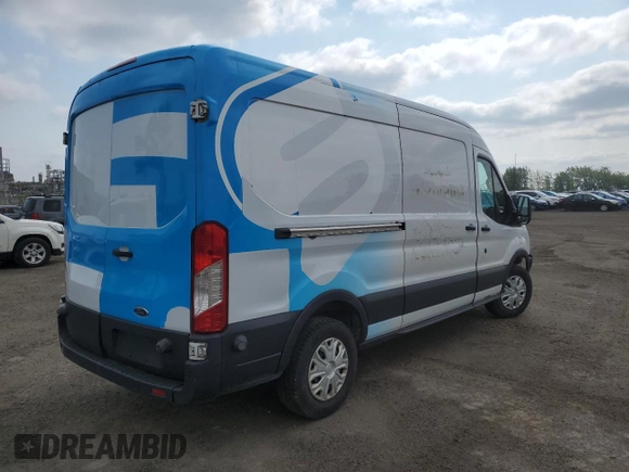 2015 Ford Transit Cargo with VIN 1FTNR2CM2FKB24077, listed as a Copart auction lot 57963285 with 239,419 mi miles and Salvage title. Bid and sale history available at DreamBid. Image 3.