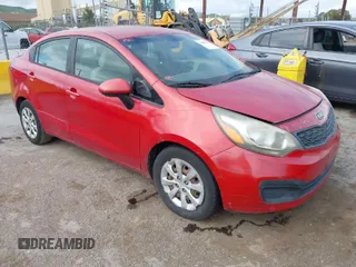 2013 Kia Rio LX with VIN KNADM4A38D6110543, listed as a IAAI auction lot 42068435 with 163,523 mi miles. Bid and sale history available at carsss.com. Image 1.