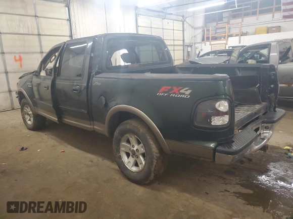 2002 Ford F-150 XLT with VIN 1FTRW08L22KC13446, listed as a Copart auction lot 51702495 with 0 mi miles and Salvage Title. Bid and sale history available at carsss.com. Image 2.