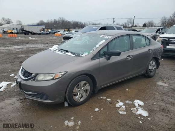 2014 Honda Civic Sedan LX with VIN 19XFB2F58EE226224, listed as a Copart auction lot 45057845 with 118,558 mi miles and Salvage Title. Bid and sale history available at carsss.com. Image 1.