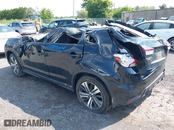 2022 Mitsubishi Outlander Sport ES with VIN JA4ARUAU0NU003073, listed as a IAAI auction lot 40094660 with 44,299 mi miles. Bid and sale history available at carsss.com. Image 3.