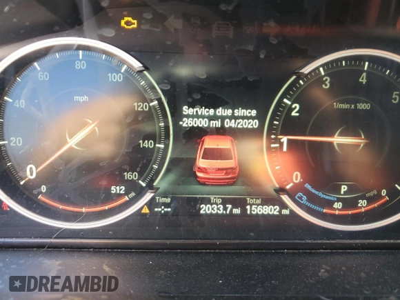 2015 BMW 7 Series 740Li xDrive with VIN WBAYF4C50FD874041, listed as a Copart auction lot 81666074 with 156,802 mi miles and Salvage Title. Bid and sale history available at carsss.com. Image 9.