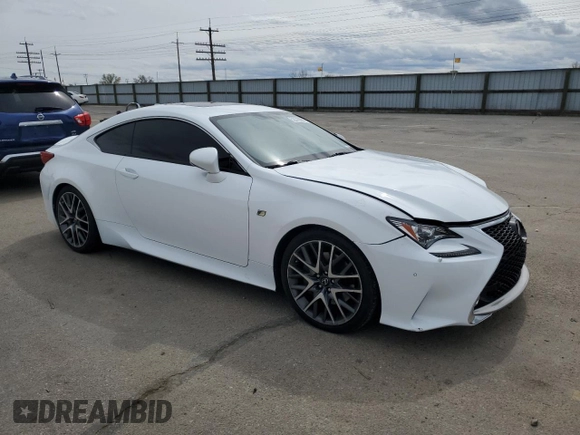 2015 Lexus RC 350 with VIN JTHSE5BC7F5000716, listed as a Copart auction lot 52376065 with 47,009 mi miles and Salvage Title. Bid and sale history available at carsss.com. Image 4.