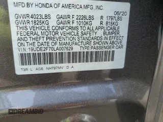 2020 Acura ILX Premium z VIN 19UDE2F70LA007629, wystawiony jako Copart lot #53537735 z przebiegiem 29 524 mil mil oraz Szkody całkowita. Historia ofert i sprzedaży dostępna na DreamBid. Obrazek 12.