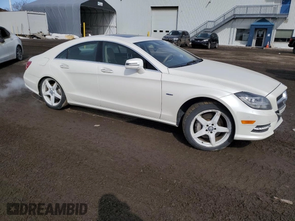 2012 Mercedes-Benz CLS 550 with VIN WDDLJ9BB8CA051621, listed as a Copart auction lot 48718805 with 192,836 mi miles and Salvage Title. Bid and sale history available at DreamBid. Image 4.