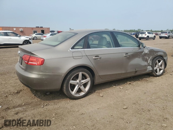 2011 Audi A4 Premium Plus with VIN WAUFFAFL4BN009433, listed as a Copart auction lot 59301185 with 122,158 mi miles and Salvage title. Bid and sale history available at DreamBid. Image 3.