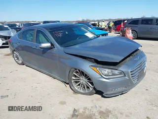 2015 Hyundai Genesis 3.8L with VIN KMHGN4JEXFU046126, listed as a IAAI auction lot 41773732 with 1 mi miles. Bid and sale history available at carsss.com. Image 1.