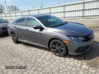 2019 Honda Civic Sport with VIN 2HGFC2F89KH543311, listed as a Copart auction lot 85769134 with 33,509 mi miles and Salvage Title. Bid and sale history available at DreamBid. Image 4.