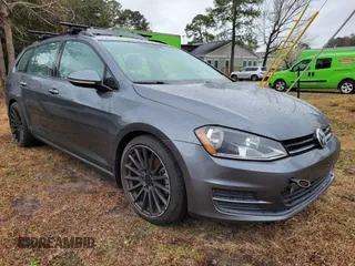 2017 Volkswagen Golf SportWagen S with VIN 3VWU17AUXHM532015, listed as a IAAI auction lot 41800500 with 81,694 mi miles. Bid and sale history available at carsss.com. Image 2.