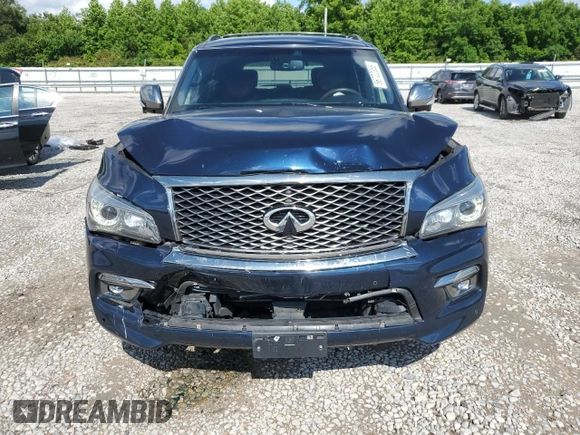 2016 Infiniti QX80 Limited with VIN JN8AZ2NE3G9120976, listed as a Copart auction lot 56722355 with 123,144 mi miles and Salvage title. Bid and sale history available at DreamBid. Image 5.