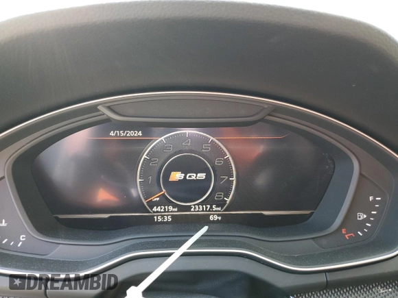 2018 Audi SQ5 Premium Plus with VIN WA1A4AFY2J2217531, listed as a Copart auction lot 50592824 with 44,219 mi miles and Salvage Title. Bid and sale history available at DreamBid. Image 9.
