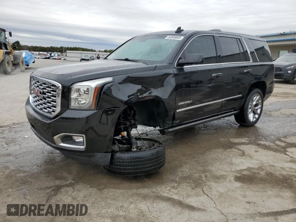 2018 GMC Yukon Denali with VIN 1GKS2CKJ9JR121234, listed as a Copart auction lot 44348605 with 116,731 mi miles and Salvage Title. Bid and sale history available at carsss.com. Image 1.