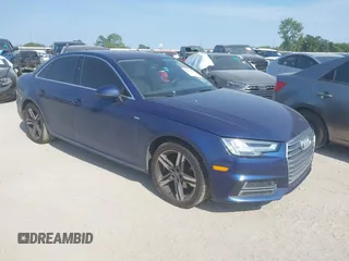 2018 Audi A4 Premium Plus with VIN WAULMAF47JN002184, listed as a IAAI auction lot 40038594 with 164,561 mi miles. Bid and sale history available at carsss.com. Image 1.