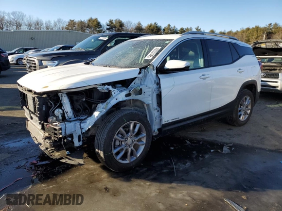 2022 GMC Terrain SLT with VIN 3GKALVEV4NL182250, listed as a Copart auction lot 43032445 with 23,602 mi miles and Salvage Title. Bid and sale history available at DreamBid. Image 1.