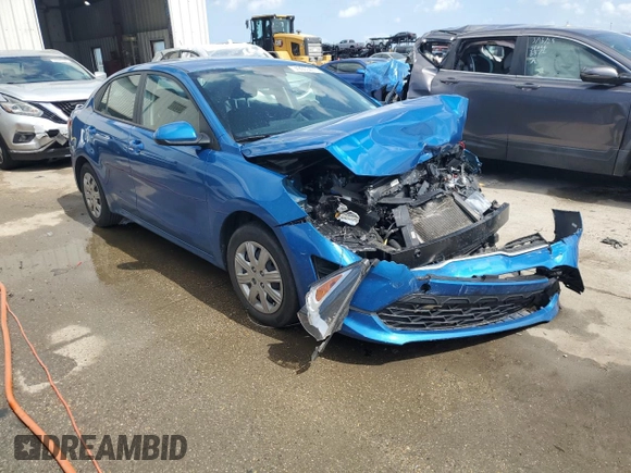2022 Kia Rio LX with VIN 3KPA24AD3NE468231, listed as a Copart auction lot 49903475 with 62,187 mi miles and Salvage Title. Bid and sale history available at carsss.com. Image 4.