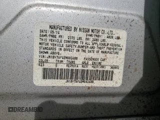 2014 Infiniti Q50 Premium with VIN JN1BV7AP4EM692488, listed as a Copart auction lot 52278185 with Not provided miles and Non repairable. Bid and sale history available at DreamBid. Image 12.