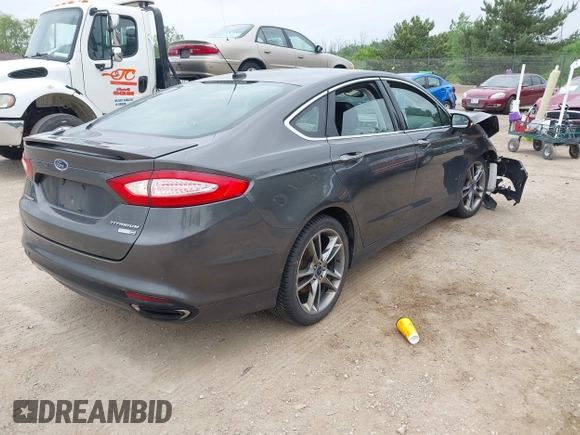 2016 Ford Fusion Titanium with VIN 3FA6P0D97GR133823, listed as a IAAI auction lot 42429708 with 166,105 mi miles and . Bid and sale history available at DreamBid. Image 4.