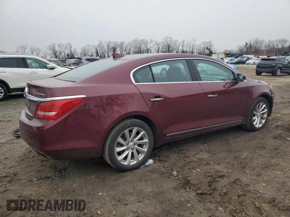 2015 Buick LaCrosse Leather with VIN 1G4GB5G37FF115525, listed as a Copart auction lot 44518755 with 104,465 mi miles and Salvage Title. Bid and sale history available at carsss.com. Image 3.