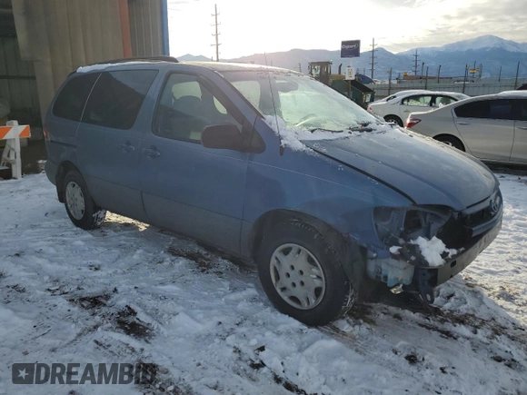 2002 Toyota Sienna CE with VIN 4T3ZF19C42U445459, listed as a Copart auction lot 83699584 with 193,751 mi miles and Salvage Title. Bid and sale history available at carsss.com. Image 4.