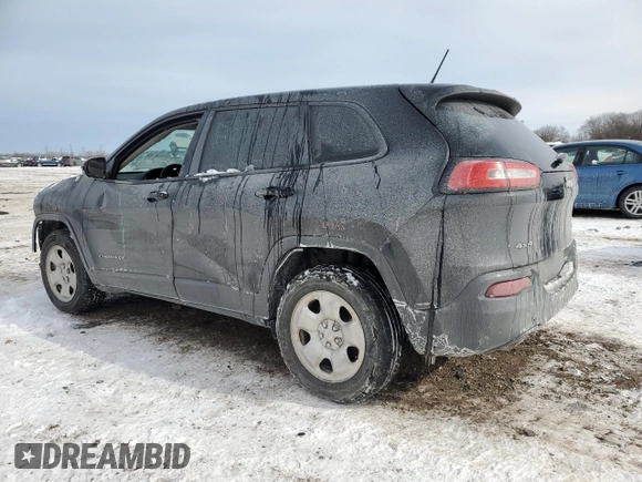 2016 Jeep Cherokee Sport with VIN 1C4PJMAB9GW277403, listed as a Copart auction lot 45113385 with 55,937 mi miles and Salvage Title. Bid and sale history available at DreamBid. Image 2.