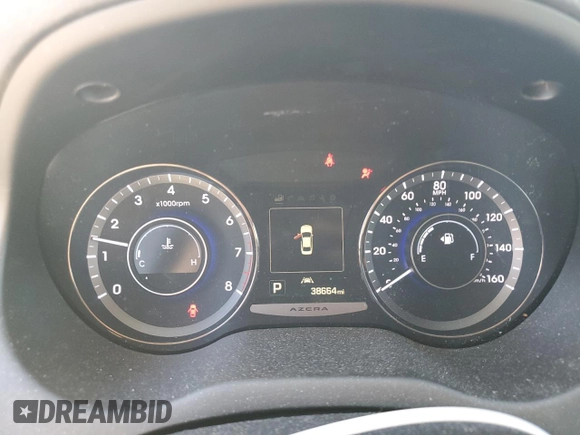 2017 Hyundai Azera Limited with VIN KMHFH4JG2HA588510, listed as a Copart auction lot 81625064 with 38,664 mi miles and Salvage title. Bid and sale history available at DreamBid. Image 9.