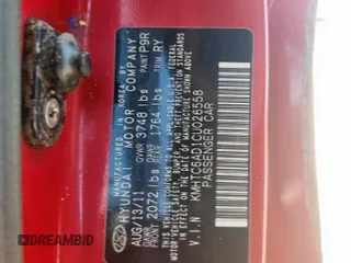 2012 Hyundai Veloster w/Black Int с VIN KMHTC6AD1CU026558, выставлен на аукционе Copart как лот 63878235 с пробегом 107 905 миль миль и Чистый • Clean title. История ставок и продаж доступна на DreamBid. Изображение 12.