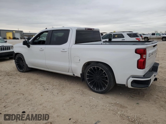 2022 Chevrolet Silverado 1500 LT with VIN 1GCPACEK2NZ635571, listed as a Copart auction lot 88725255 with 0 mi miles and Salvage Title. Bid and sale history available at carsss.com. Image 2.