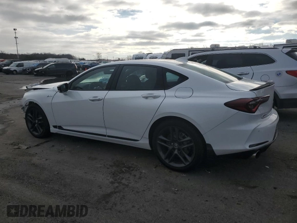 2024 Acura TLX w/A-Spec Package with VIN 19UUB6F50RA001644, listed as a Copart auction lot 81361424 with 0 mi miles and Salvage Title. Bid and sale history available at carsss.com. Image 2.