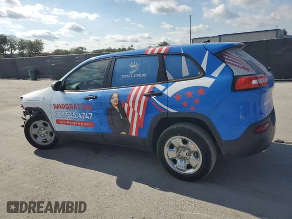 2015 Jeep Cherokee Sport with VIN 1C4PJLAB2FW517187, listed as a Copart auction lot 53252985 with 118,098 mi miles and Salvage Title. Bid and sale history available at carsss.com. Image 2.