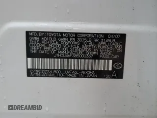 2008 Lexus LS 600h L z VIN JTHDU46F385000337, wystawiony jako Copart lot #56936025 z przebiegiem 126 702 mil mil oraz Tytuł czysty. Historia ofert i sprzedaży dostępna na DreamBid. Obrazek 12.