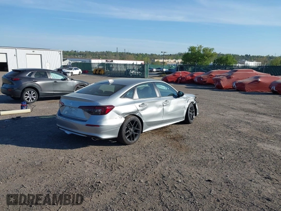2025 Honda Civic Sedan Sport with VIN 2HGFE2F58SH517346, listed as a IAAI auction lot 42096668 with 3,360 mi miles. Bid and sale history available at carsss.com. Image 4.