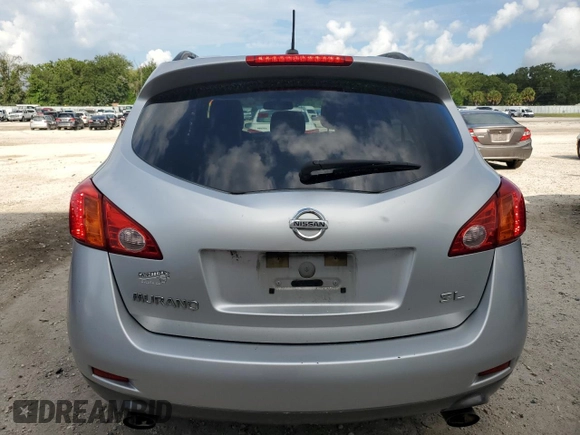 2009 Nissan Murano SL with VIN JN8AZ18U69W024146, listed as a Copart auction lot 68298204 with 170,562 mi miles and Salvage Title. Bid and sale history available at carsss.com. Image 6.