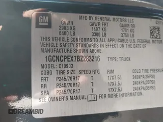 2011 Chevrolet Silverado 1500 Work Truck with VIN 1GCNCPEX7BZ283216, listed as a IAAI auction lot 41766645 with 165,148 mi miles and . Bid and sale history available at DreamBid. Image 9.