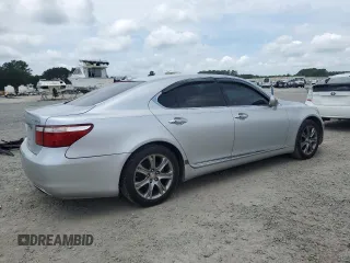 2009 Lexus LS 460 with VIN JTHBL46F895085638, listed as a Copart auction lot 60497755 with 165,748 mi miles and Salvage title. Bid and sale history available at DreamBid. Image 3.