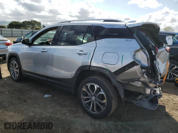 2019 GMC Terrain SLT with VIN 3GKALPEV2KL204785, listed as a Copart auction lot 50060505 with 98,724 mi miles and Salvage Title. Bid and sale history available at carsss.com. Image 2.