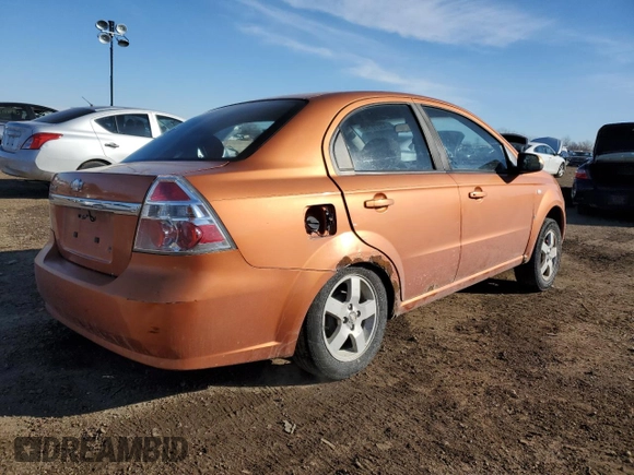 2007 Chevrolet Aveo LT z VIN KL1TG56637B116574, wystawiony jako Copart lot #43270765 z przebiegiem 267 587 mil mil oraz Szkoda całkowita • Salvage title. Historia ofert i sprzedaży dostępna na DreamBid. Obrazek 3.