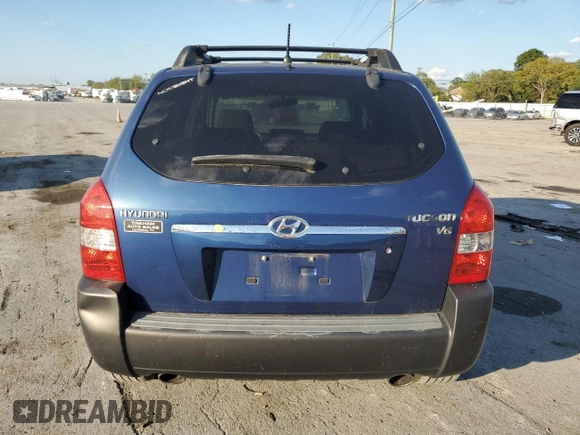 2006 Hyundai Tucson GLS with VIN KM8JN12D66U413789, listed as a Copart auction lot 70441894 with 194,126 mi miles and Salvage Title. Bid and sale history available at carsss.com. Image 6.
