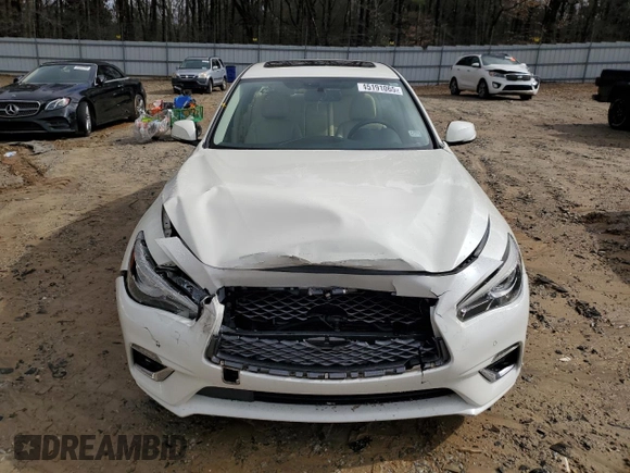 2018 Infiniti Q50 3.0t Luxe with VIN JN1EV7AP1JM354635, listed as a Copart auction lot 45191065 with 58,914 mi miles and Salvage Title. Bid and sale history available at carsss.com. Image 5.