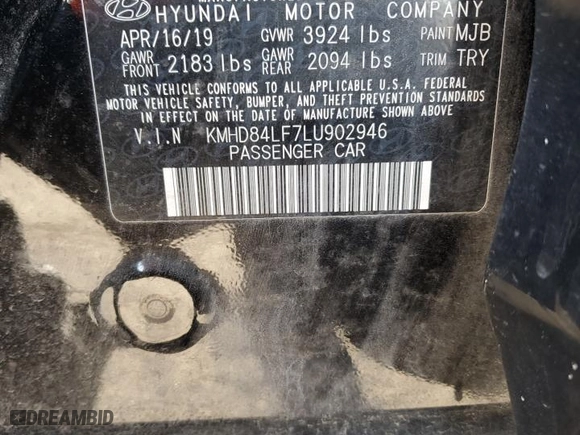 2020 Hyundai Elantra Value Edition with VIN KMHD84LF7LU902946, listed as a Copart auction lot 47258745 with 65,636 mi miles and Salvage Title. Bid and sale history available at carsss.com. Image 13.